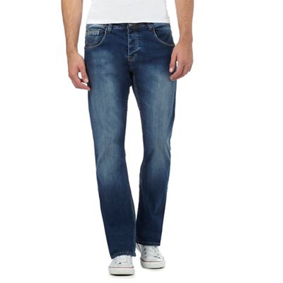 883 Police Blue mid wash bootcut fit jeans